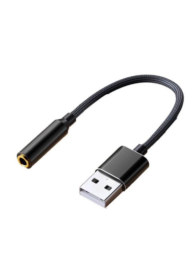 كرت صوت USB مع سماعة 2 في 1 - كمبيوتر محمول أو مكتبي - يعمل بدون تعريفات - كرت صوت مستقل - محول من USB إلى 3.5 مم للسماعات - Image 5