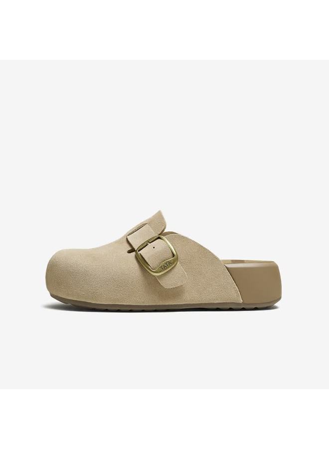 Tata  Autumn Casual Birkenstock Style Women's Fashion Open Toe Slippers New Apricot Color Size 35 - Image 5