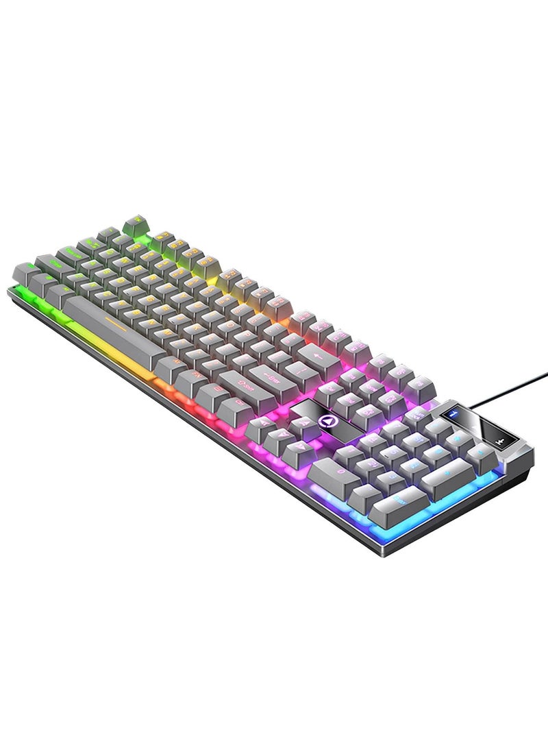 Wired Keyboard Backlight Mechanical Feel Color Matching 104 Keys Computer E-Sports Desktop Gaming Keyboard Peripherals - Image 2