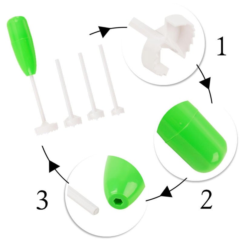 Garth Kitchen Plastic Vegetables Drill Spiral Cutter Spiralizer Digging for Stuffed Vegetable Multicolor - Image 3