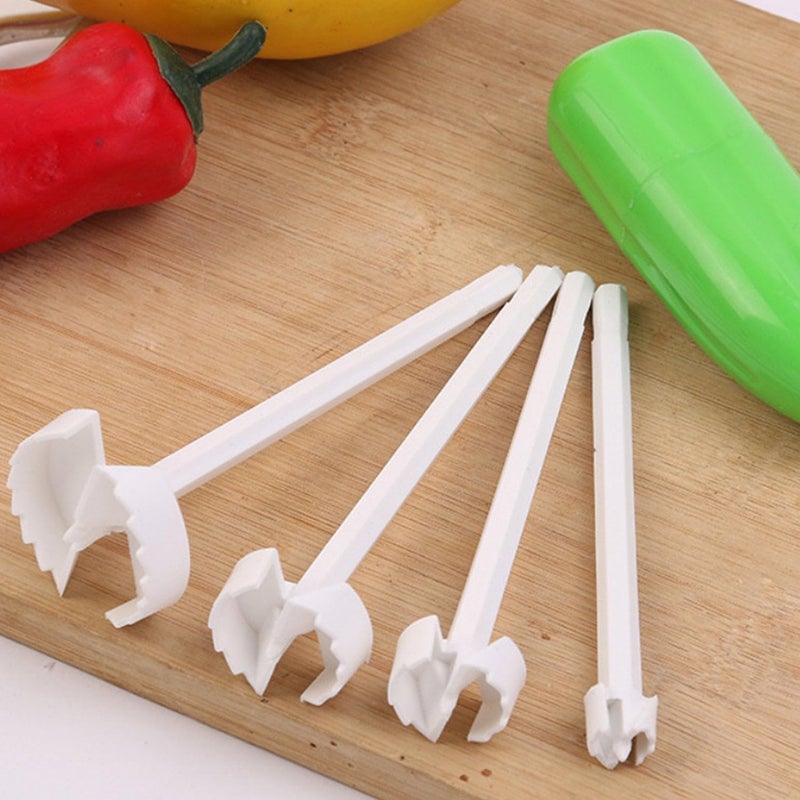 Garth Kitchen Plastic Vegetables Drill Spiral Cutter Spiralizer Digging for Stuffed Vegetable Multicolor - Image 4