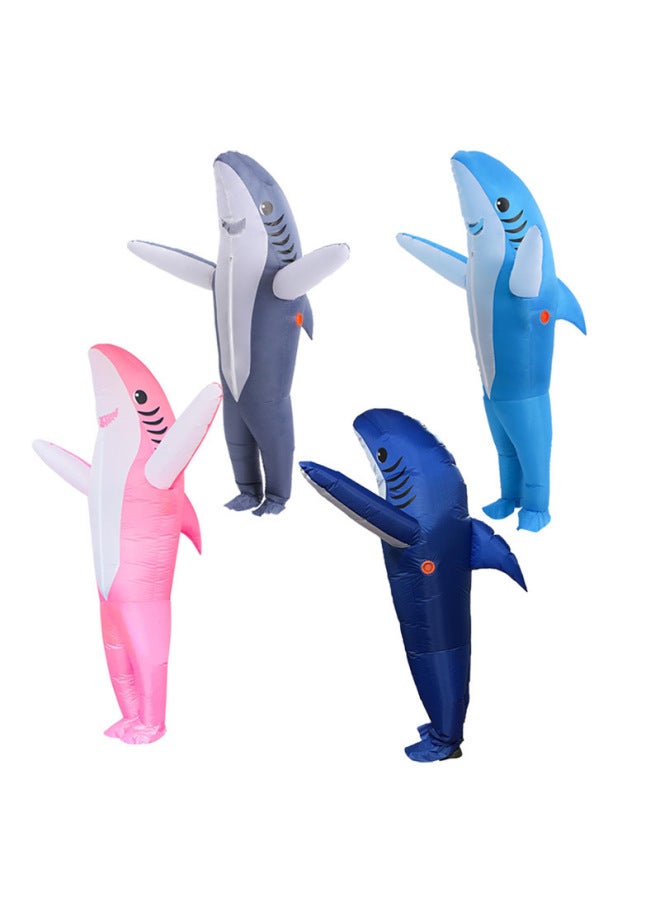 Loquat Stage Performance Costume Shark Inflatable Costume Cosplay Party Cosplay Cartoon Doll Inflatable Costume-Colour:Pink 150-190cm - Image 2