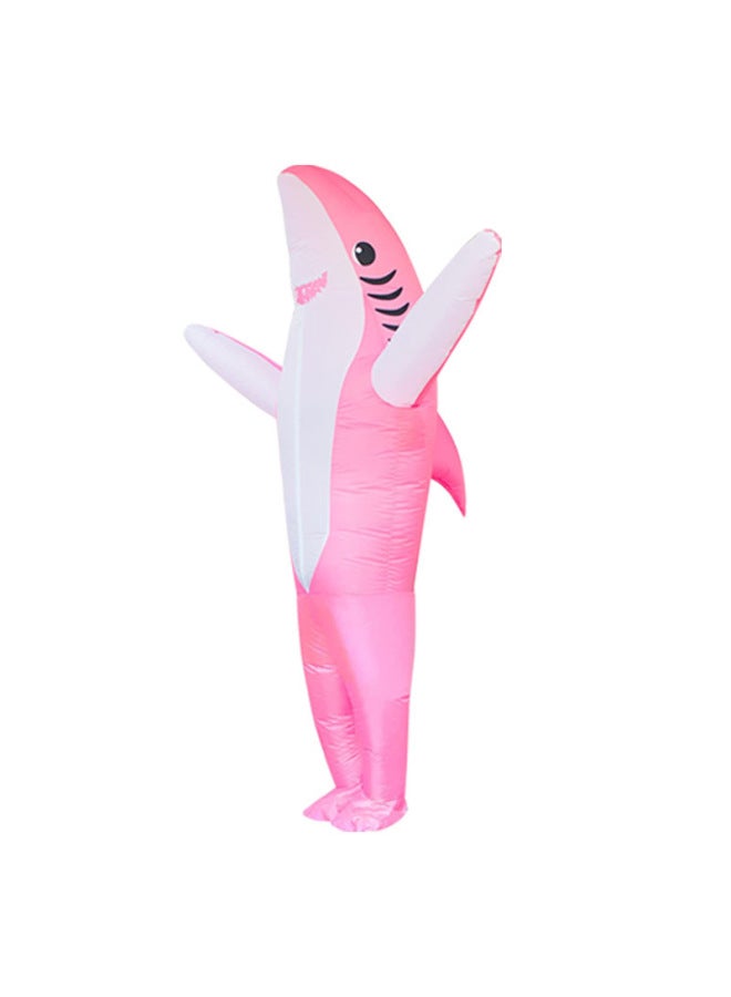 Loquat Stage Performance Costume Shark Inflatable Costume Cosplay Party Cosplay Cartoon Doll Inflatable Costume-Colour:Pink 150-190cm - Image 1
