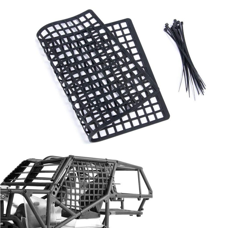 RCLions Rubber RC Car Window Net Luggage Net Vehicle Scale Accessories for 11018 RC Crawler Car Black - Image 2