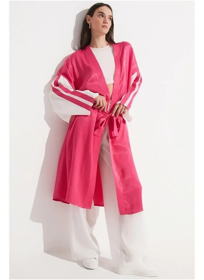 JUNE June Women Exclusive 100% Viscose Printed Woven Kimono&Caftan Fuchsia