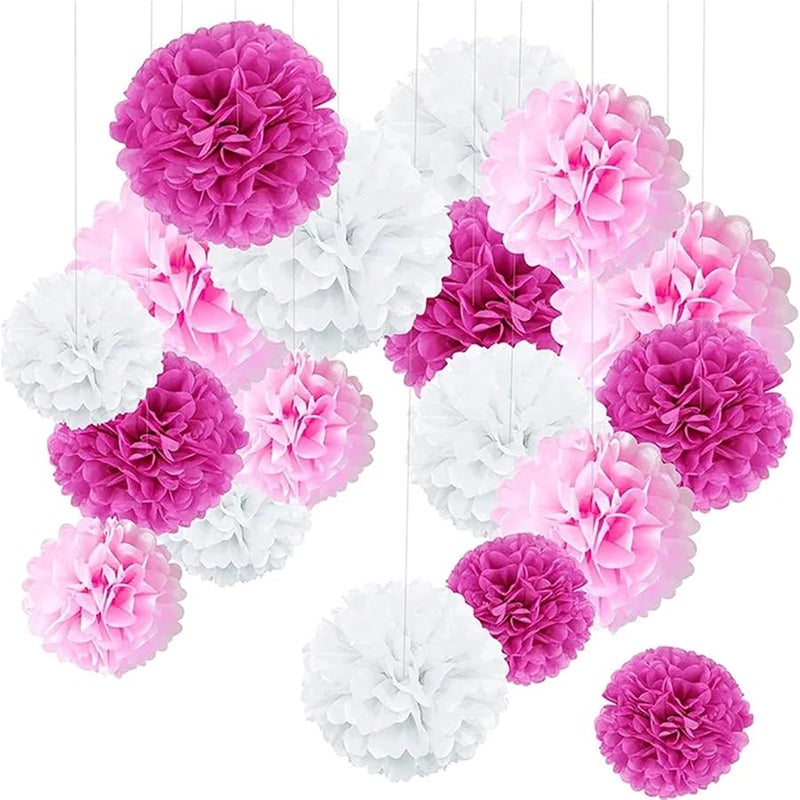 Green Tissue Paper Pom Poms 20cm 40pcs Wedding Party Home Decor Baby Shower Birthday Christmas Decoration - Image 2