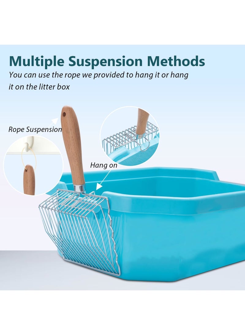 SYOSI Cat Litter Scoop – Premium Stainless Steel Metal Sifter with Hole for Easy Cleaning, Durable Heavy-Duty Kitty Shovel Designed for Odor-Free Litter Box Maintenance, Ideal for Daily Pet Care(Silver) - Image 4