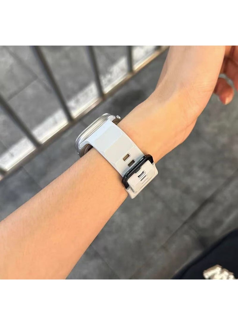 Watch Band Compatible for Apple Watch Series Band 42mm 44mm 45mm 46mm 49mm women, Genuine Leather Double Tour Designed Slim Replacement Strap for iWatch Series10 9 8 7 6 SE - Image 2