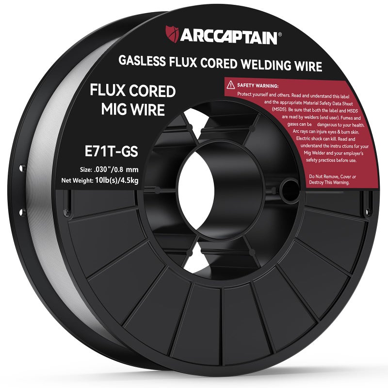ARCCAPTAIN Flux Core Welding Wire 030 E71TGS 030 Flux Core Welding Wire Gasless Low Splatter 10Lbs Mild Carbon Steel Compatible With Lincoln Miller Forney Harbor Welder 45KG - Image 3