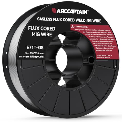 ARCCAPTAIN Flux Core Welding Wire 030 E71TGS 030 Flux Core Welding Wire Gasless Low Splatter 10Lbs Mild Carbon Steel Compatible With Lincoln Miller Forney Harbor Welder 45KG - Image 1