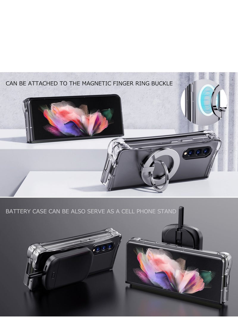 GULFLINK 10000mah Wireless Magnetic Power Bank with Protection Case Cover for Samsung ZFOLD4 Black  - Image 5