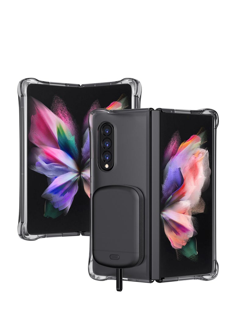 GULFLINK 10000mah Wireless Magnetic Power Bank with Protection Case Cover for Samsung ZFOLD4 Black  - Image 1