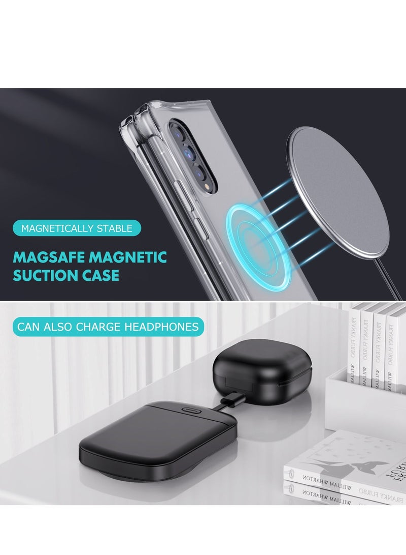 GULFLINK 10000mah Wireless Magnetic Power Bank with Protection Case Cover for Samsung ZFOLD4 Black  - Image 3