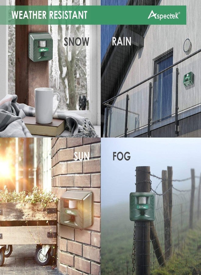 ASPECTEK Yard Sentinel Outdoor Ultrasonic Animal Repeller with Motion Sensor, Adjustable Volume, Waterproof, Extension Cord, Powerful Repel for Squirrel, Raccoon, Skunk, Rabbit, Fox, Deer, Etc - Image 3