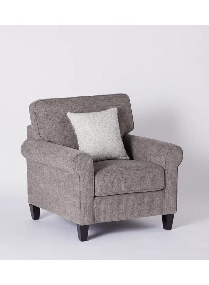 Aria Solo – Modern Accent Armchair Sofa with Cushion – Single Seater - Image 1