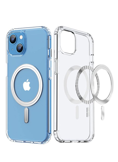 جراب مغناطيسي لهاتف iPhone 14 Plus مزود بمغناطيس مدمج ومقاوم للخدش ومقاوم للصدمات وحواف ناعمة رفيعة ومضادة للخدش