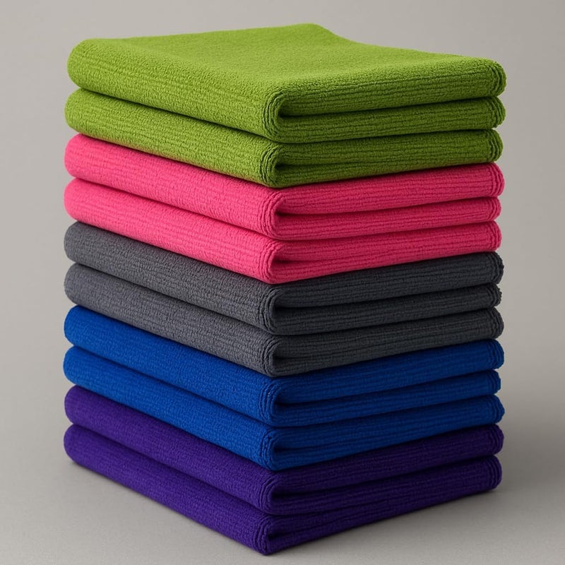 SKAFA 12 Pcs | Microfiber Cleaning Cloth | 40 X 30 CM Ultra Absorbent Towels | Premium Microfiber Towels for House, Kitchen, Windows, Cars & More (Multi-Colors) - Image 2
