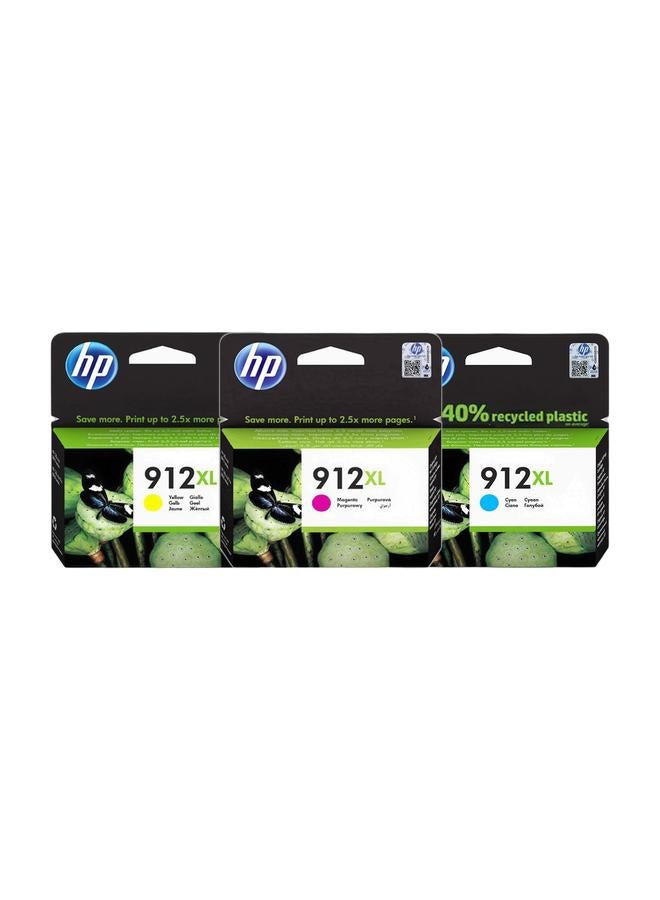 HP خراطيش حبر أصلية عالية الإنتاجية 912XL 3YL82AE ماجنتا & خراطيش حبر أصلية عالية الإنتاجية 912XL 3YL81AE سيان & خراطيش حبر أصلية عالية الإنتاجية 912XL 3YL83AE أصفر مجموعة - Image 1