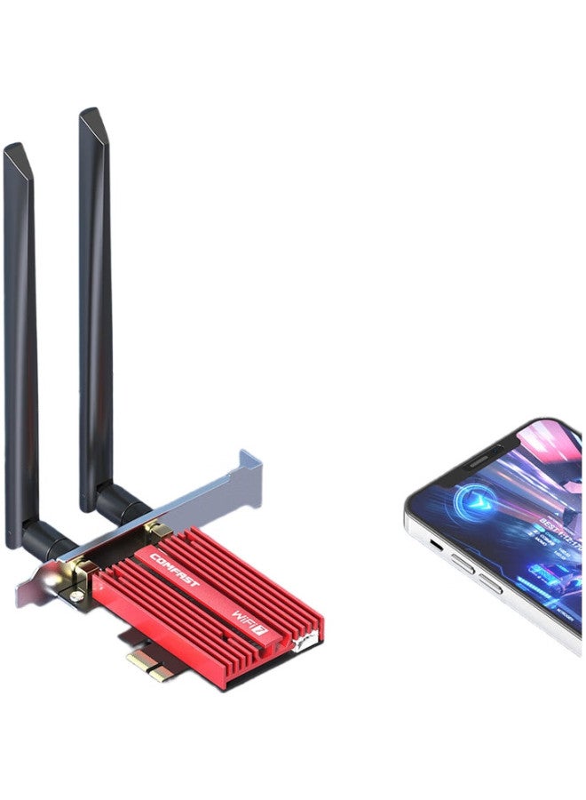 Comfastcf-Be200Pro Wifi 7 Wireless Network Adapter Be8800, Desktop Computer Internal Pcie Interface, Wireless Bluetooth 5.4 Dual-Band Dual-Mode Gigabit 5G Wifi Receiver - Image 3