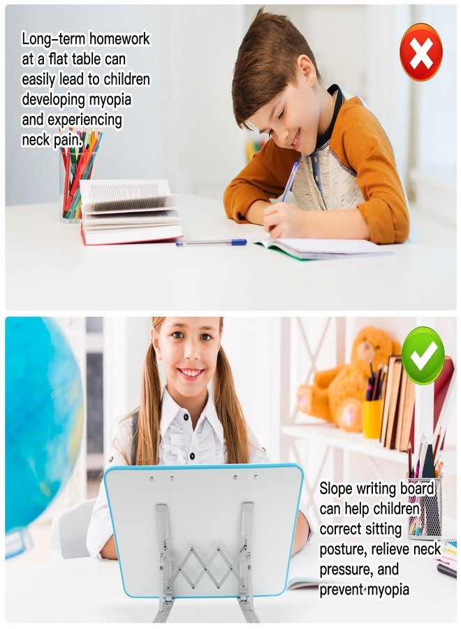Farrdun Slant Board for Writing16 x 12 Inch Adjustable Magnetic Whiteboard 20°-60° Slanted Clipboard Portable Workstation Sloped Surface for Writing Reading Drawing (Package Without Pencils) - Image 4