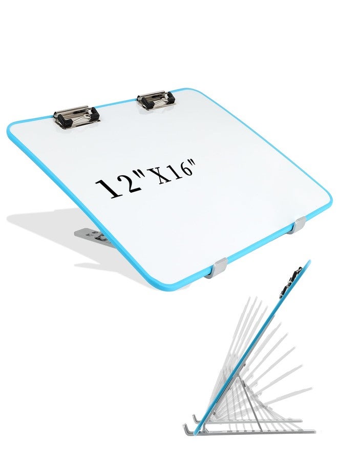 Farrdun Slant Board for Writing16 x 12 Inch Adjustable Magnetic Whiteboard 20°-60° Slanted Clipboard Portable Workstation Sloped Surface for Writing Reading Drawing (Package Without Pencils) - Image 1