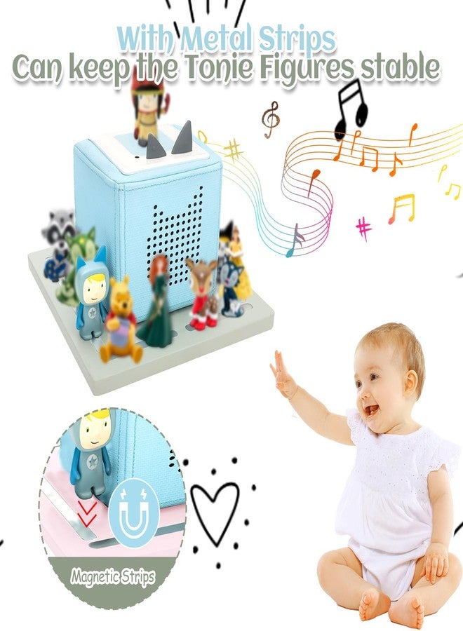 Taladad for Tonie Shelf, Tonies Storage for Toniebox 2/ Toniebox 1 Tonie Figures Creative Tonies Magnetic Shelf for,Tonie Box Player 10-30 Characters (Grey) - Image 2