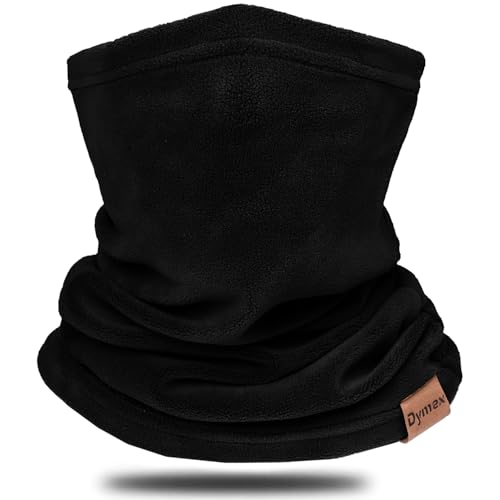 Dymex Neck Warmer Gaiter Winter Fleece Neck Cover Balaclava Windproof Face Cover Mask for Ski Motorcycle (Black, 1) - Image 1