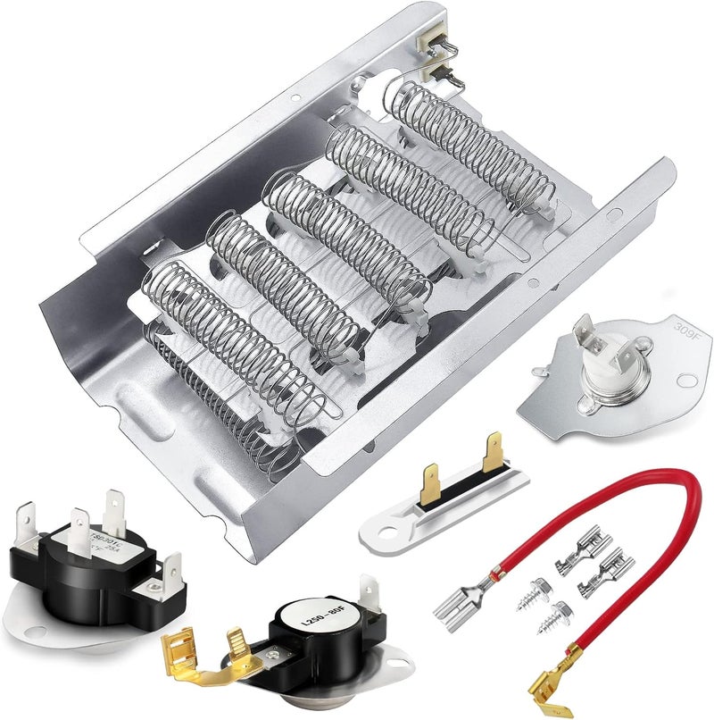 Techecook Upgraded 279838 Dryer Heating Element for Whirlpool Maytag kenmore 70 80 Series Amana Roper Admiral Dryer wed4815ew1 ned4655ew1 medc215ew1 - Replaces W10724237 4531017 3403585 3398064 by - Image 1