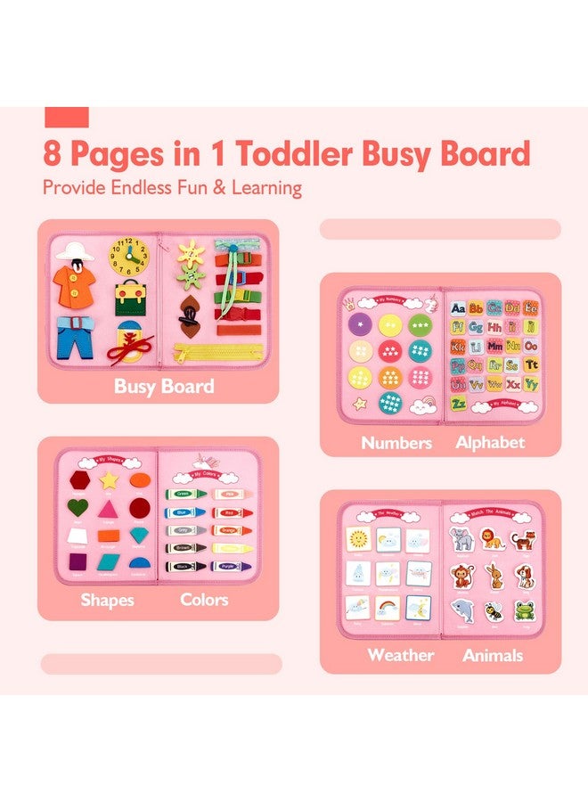 hahaland لوحة مشغولة هاهالاند - ألعاب مونتيسوري لهدايا عيد ميلاد الفتاة البالغة من العمر 2 سنة، لعبة تعليمية للأطفال في مرحلة ما قبل المدرسة بعمر 2 سنة، ألعاب سفر تعليمية للفتيات الصغيرات بعمر 2-4 سنوات، هدايا للأطفال بعمر سنة أو سنتين - Image 2