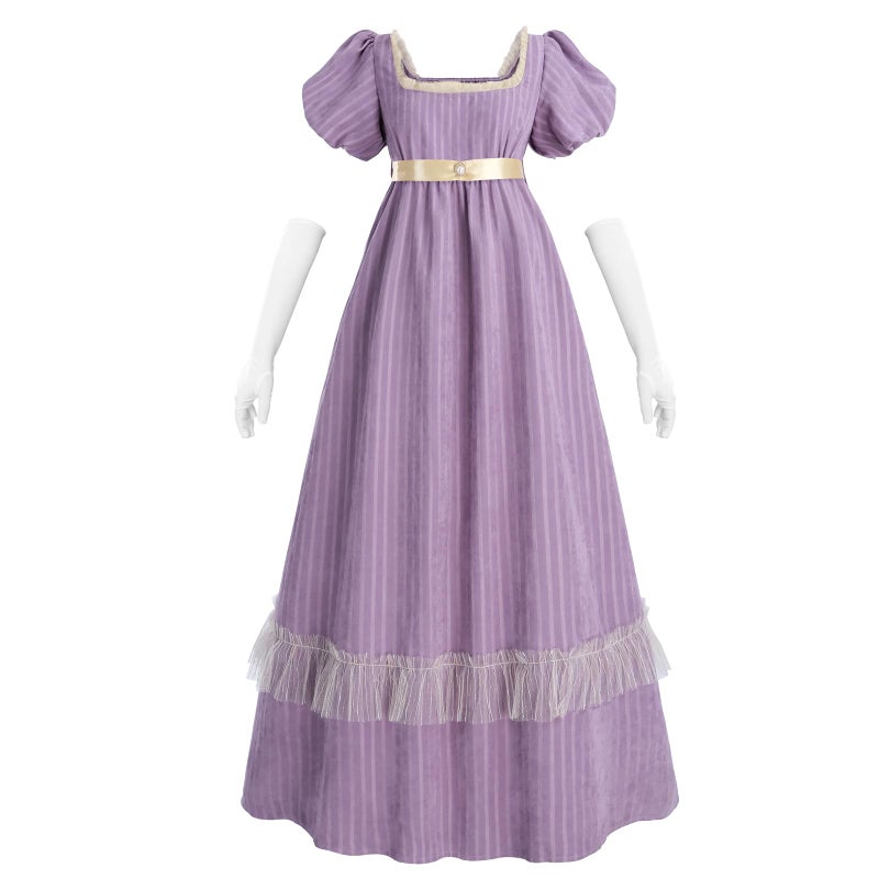 NSPSTT Purple Regency Dresses for Women Ball Gown Dress Renaissance Victorian Costume, XXL - Image 1