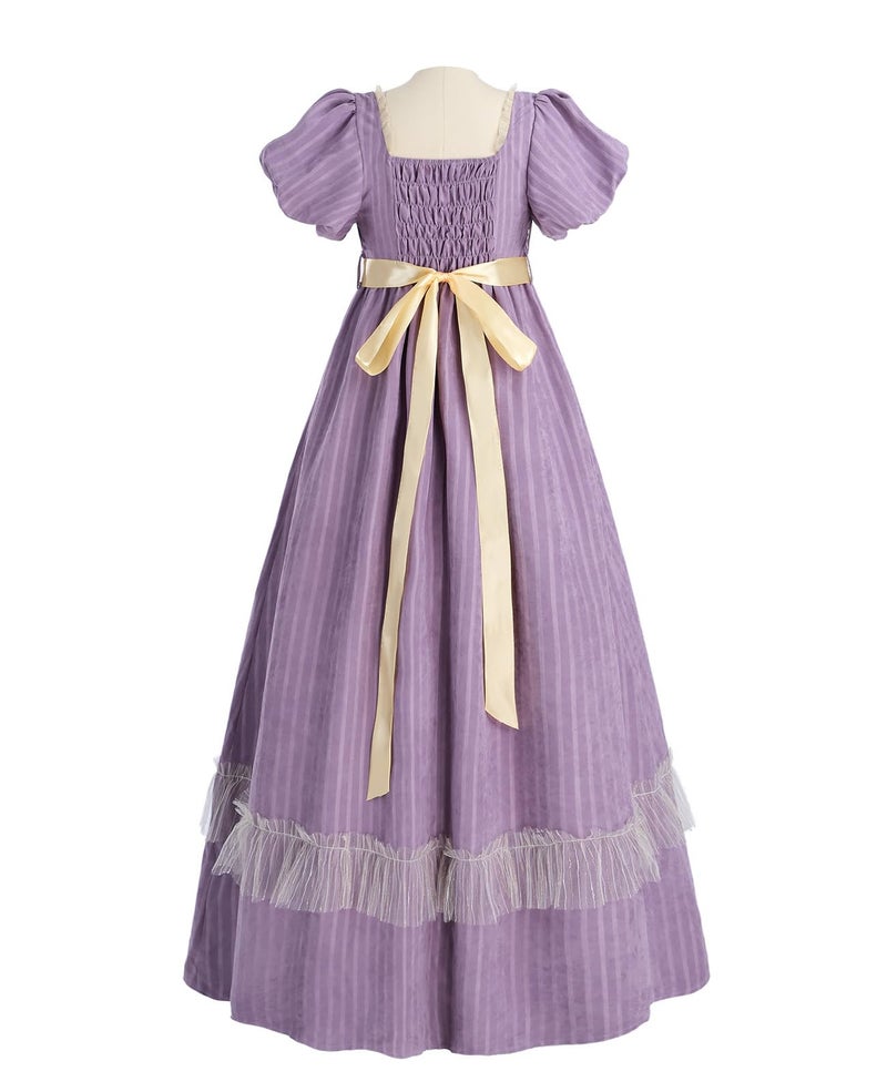 NSPSTT Purple Regency Dresses for Women Ball Gown Dress Renaissance Victorian Costume, XXL - Image 4