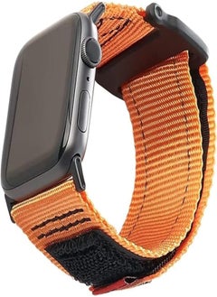 URBAN ARMOR GEAR STRAP U .A .G ACTIVE Nylon Fabric Strap Compatible with Apple Watch (42mm 44mm 45mm 49mm) Durable Soft Nylon Sport Replacement Strap (Orange)