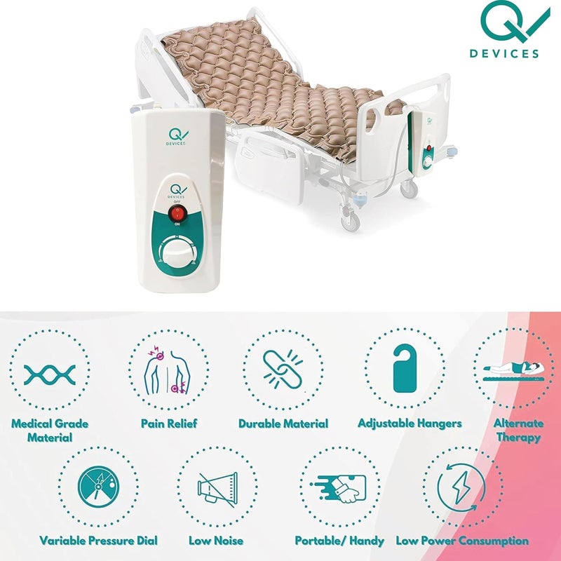 Q DEVICES Anti-Decubitus Anti-Bedsore Air Mattress 1 Year Replacement Warranty, Beige - Image 3