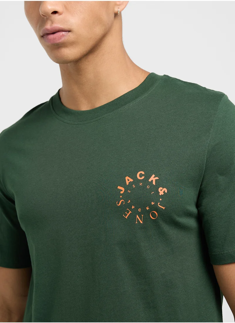 جاك اند جونز Graphic Crew Neck T-Shirt