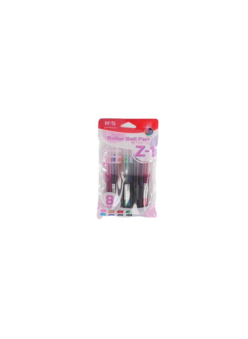 ام اند جي M&G liquid roller pen set 0.5  8 colors - Image 1
