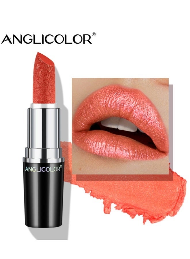 Anglicolor Metallic Shine Lipstick for Women, High Impact Lipcolor, Silky Smooth and Moisturizing, Non-Sticky, Long Lasting and Smudge Proof, Full Coverage Lip MakeUp (#14 SUNRISE AT SEA) - Image 2