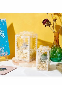 Excefore Rectangle Bow Knot Pattern Clear Plastic Favor Boxes Gift Boxes for Wedding Birthday Party, Gift Packaging, 2.3x2.3x4 Inch ( 28PCS )  - Image 4