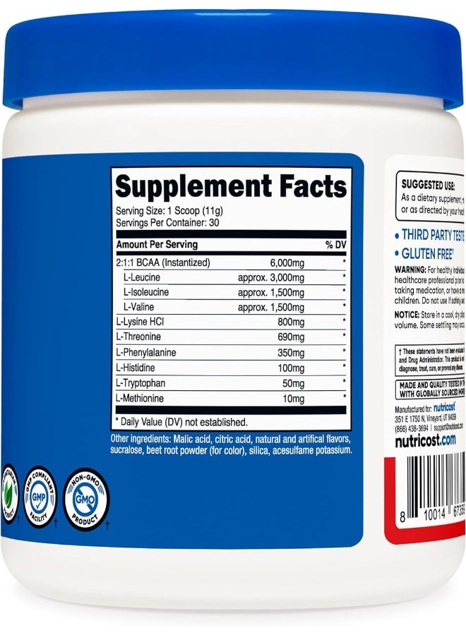 Nutricost Eaa Powder 30 Servings Fruit Punch - Essential Amino Acids - Non-Gmo, Gluten Free, Vegetarian Friendly - Image 4