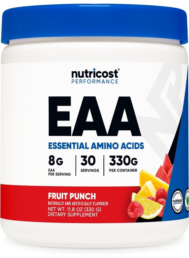 Nutricost Eaa Powder 30 Servings Fruit Punch - Essential Amino Acids - Non-Gmo, Gluten Free, Vegetarian Friendly - Image 1