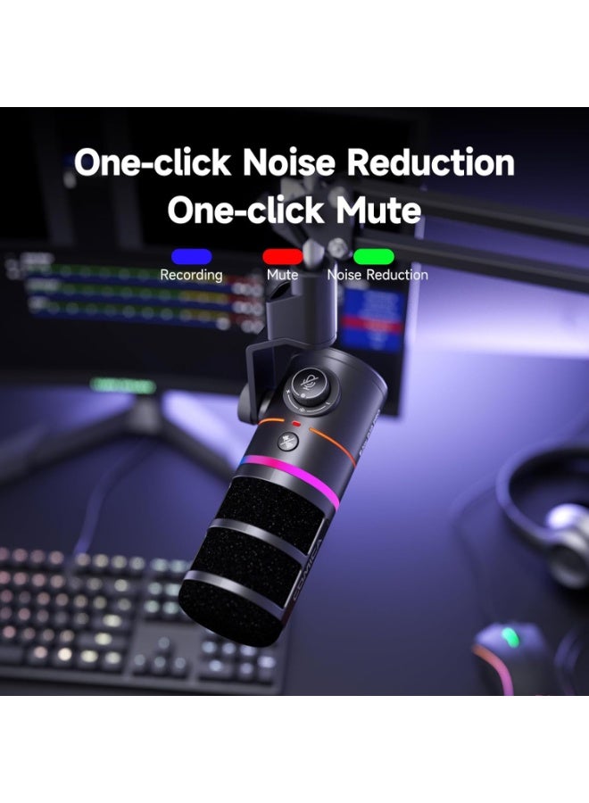 Comica Audio EJoy Uni A RGB Cardioid Condenser USB-C Microphone with Boom Arm (Black) - Image 2