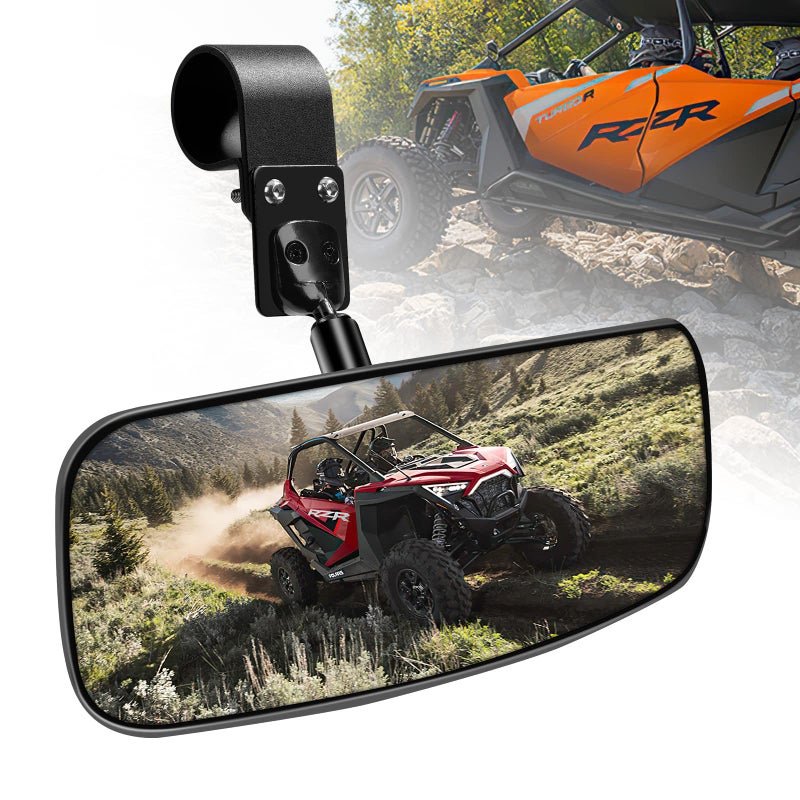 UTV Rear View Mirror RZR Rearview Mirror for 1752 Roll Bar Cage Compatible with Polaris RZR 1000 XP Turbo PRO R Kawasaki Mule Honda Pioneer 1000 YXZ 1000 Teryx Can am Maverick X3