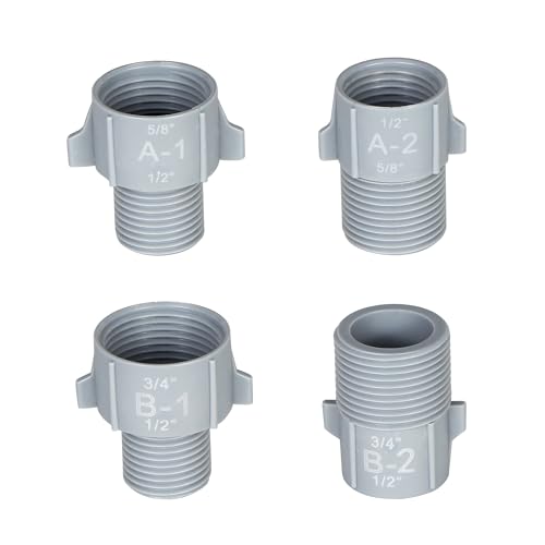 KERDE 1/2" to 5/8" & 3/4" Pipe Converter - NPT Male to Female Water Pipe Interface - Image 1