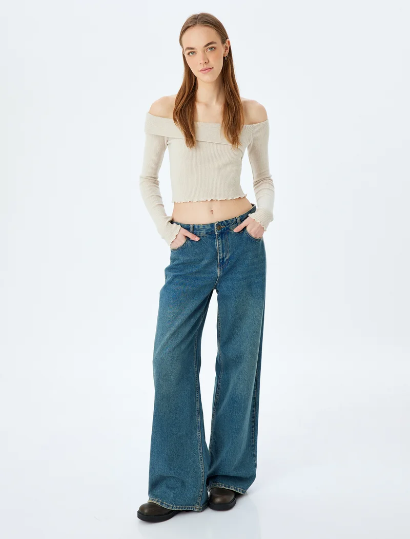 كوتون Long Sleeve T-Shirt