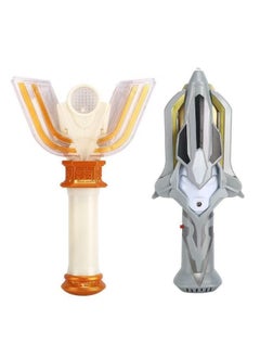 Diga's Toys Terriga Transformer Light Stick Dark Sparks Superman Soft Gum Doll Children's Toy Suit-Color:Divine Light Stick + Galaxy Spark To Get Ultraman Card