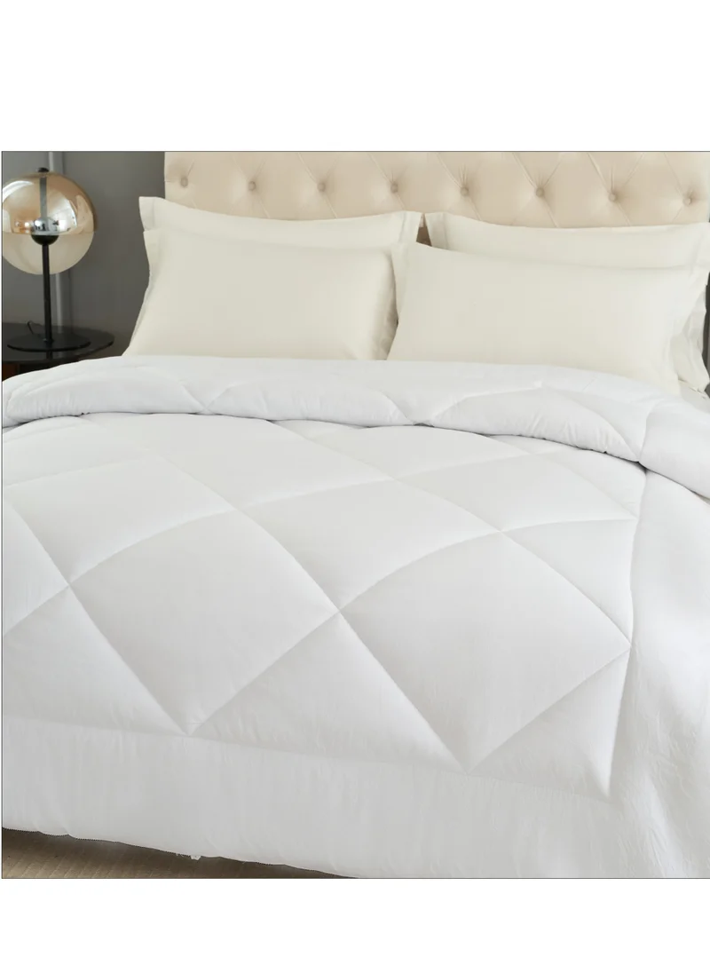 Donetella Luxury Hotel Style Duvet Insert Twin Size 170 x 230Cms, All Season Duvet Insert Box Quilting Comforter With 6 Corner Tabs, Super Soft Down Alternative Filling,White