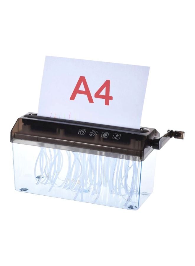 A4 Manual Hand Paper Shredder Black - Image 3
