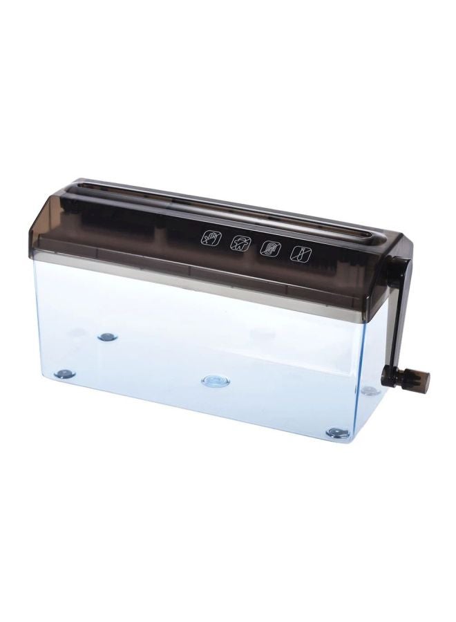 A4 Manual Hand Paper Shredder Black - Image 1
