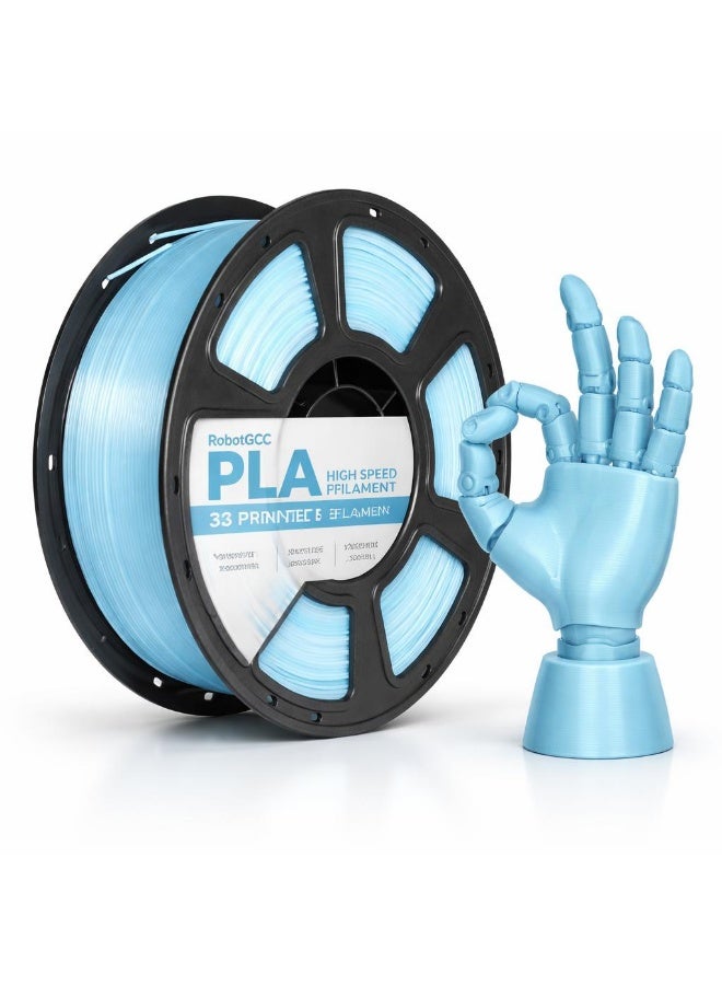RobotGCC PLA Light Blue 3D Printer Filament 1.75mm 1KG, Smooth Extrusion, Low Warping, Strong Layer Adhesion, Easy-to-Print Material for FDM 3D Printers, Models and Prototypes - Image 1