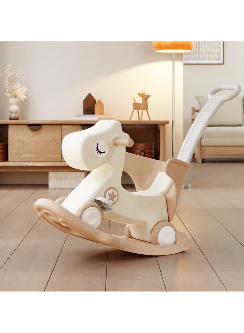FULL JOY Rocking Horse With Backrest For  Toddler Baby  With Detachable Balance Board And Footrest 3*1 - Image 2