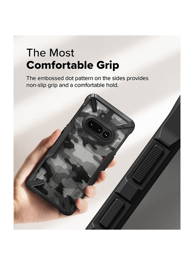 Ringke Fusion-X For Nothing Phone (3a) Case, Anti-Scratch Dual Coating Advanced Rugged Hybrid Heavy Duty Bumper Phone Case Cover -Camo Black Camo Black - Image 4
